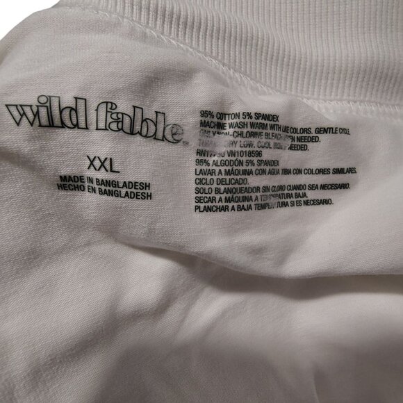 Wild Fable Women Elastic Waist Skirt With Drawstring  Built-In Shorts  White XXL - Picture 3 of 9